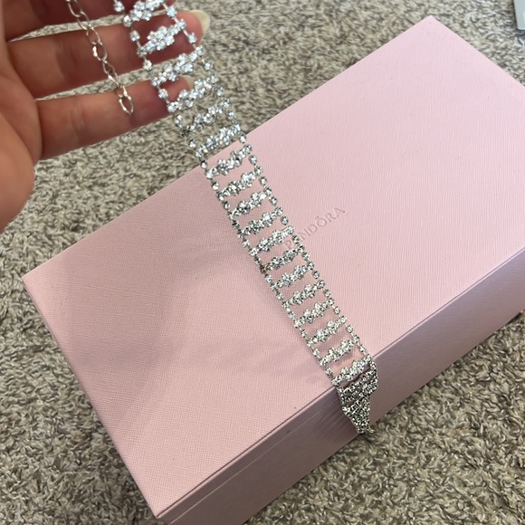 Silver Choker Necklace - Picture 3 of 4